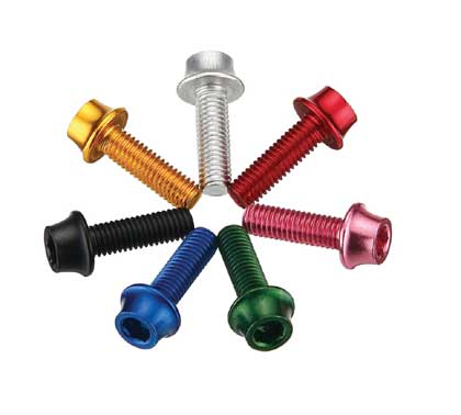 ALLOY BOTTLE CAGE BOLTS red (image for) ALLOY BOTTLE CAGE BOLTS red