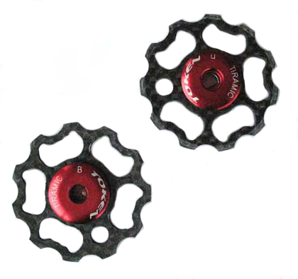 REAR DERAILLEUR CARBON PULLEYS S (image for) REAR DERAILLEUR CARBON PULLEYS S