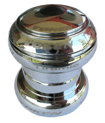 TIRAMIC 1 1/8" THREADLESS HEADSET chrome plated (image for) TIRAMIC 1 1/8" THREADLESS HEADSET chrome plated