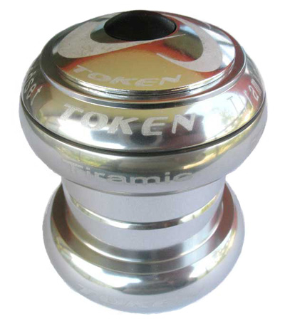 TIRAMIC 1 1/8" THREADLESS HEADSET silver (image for) TIRAMIC 1 1/8" THREADLESS HEADSET silver