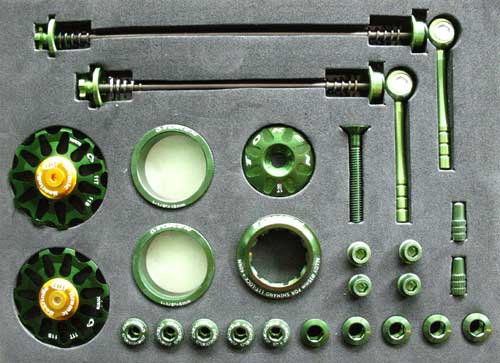 MTB CUSTOM PARTS KIT green (image for) MTB CUSTOM PARTS KIT green