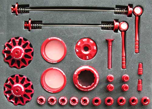 MTB CUSTOM PARTS KIT red (image for) MTB CUSTOM PARTS KIT red