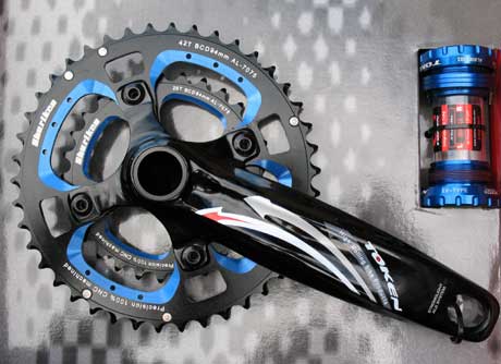 XC MTB DOUBLE INTEGRATED CRANKSET blue (image for) XC MTB DOUBLE INTEGRATED CRANKSET blue