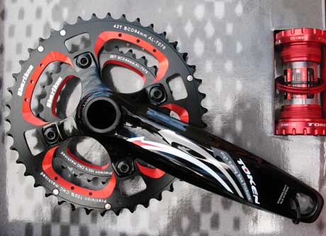 XC MTB DOUBLE INTEGRATED CRANKSET red (image for) XC MTB DOUBLE INTEGRATED CRANKSET red