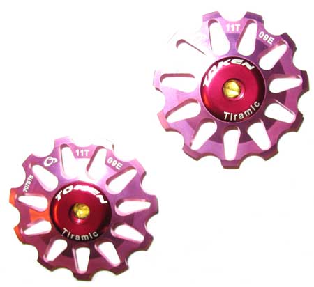 REAR DERAILLEUR PULLEY SET pink S (image for) REAR DERAILLEUR PULLEY SET pink S