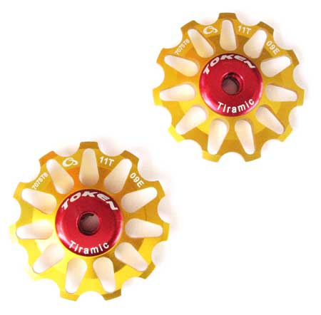 REAR DERAILLEUR PULLEY SET gold S (image for) REAR DERAILLEUR PULLEY SET gold S