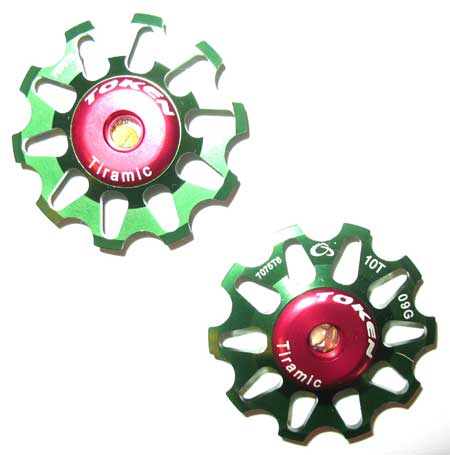 REAR DERAILLEUR PULLEY SET green C (image for) REAR DERAILLEUR PULLEY SET green C