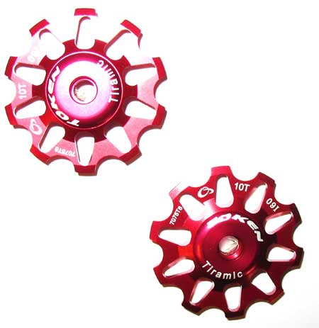 REAR DERAILLEUR PULLEY SET red C (image for) REAR DERAILLEUR PULLEY SET red C