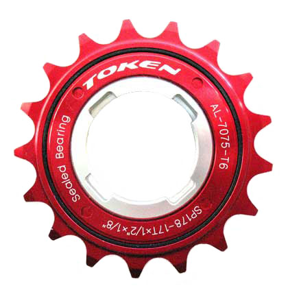 SINGLE SPEED FREEWHEEL red 17T (image for) SINGLE SPEED FREEWHEEL red 17T