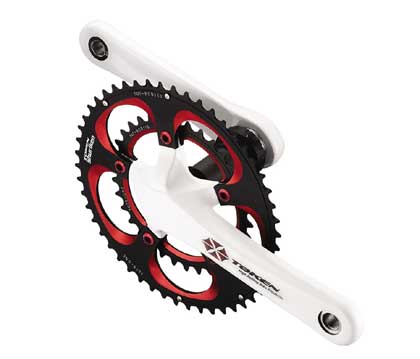 WHITE CARBON COMPACT CRANKSET 172.5 (image for) WHITE CARBON COMPACT CRANKSET 172.5